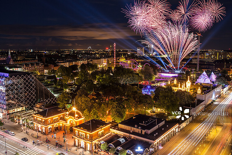 蒂沃利花园烟花表演图片素材