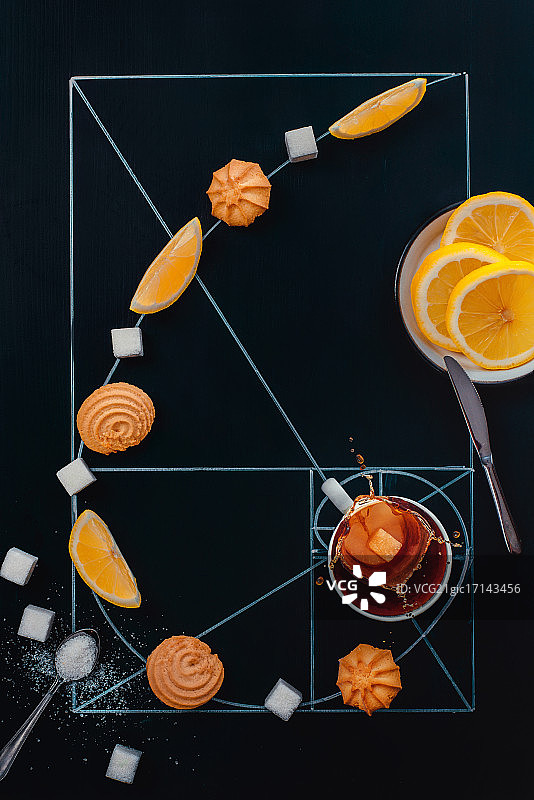 下午茶黄金比例图片素材