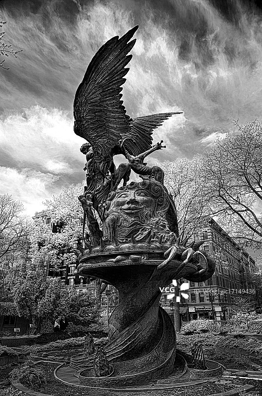 纽约市圣约翰神明大教堂图片素材