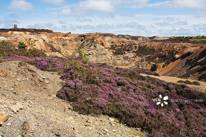 安格尔西岛北威尔士的古老露天矿帕里斯山图片素材