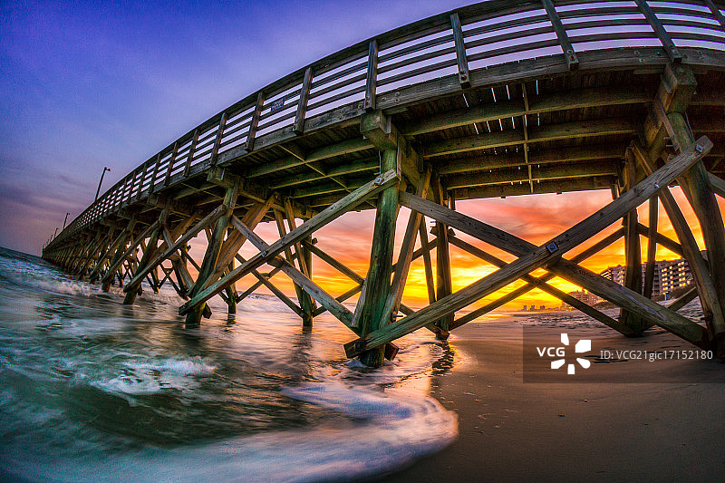 默特尔海滩美丽的日落图片素材