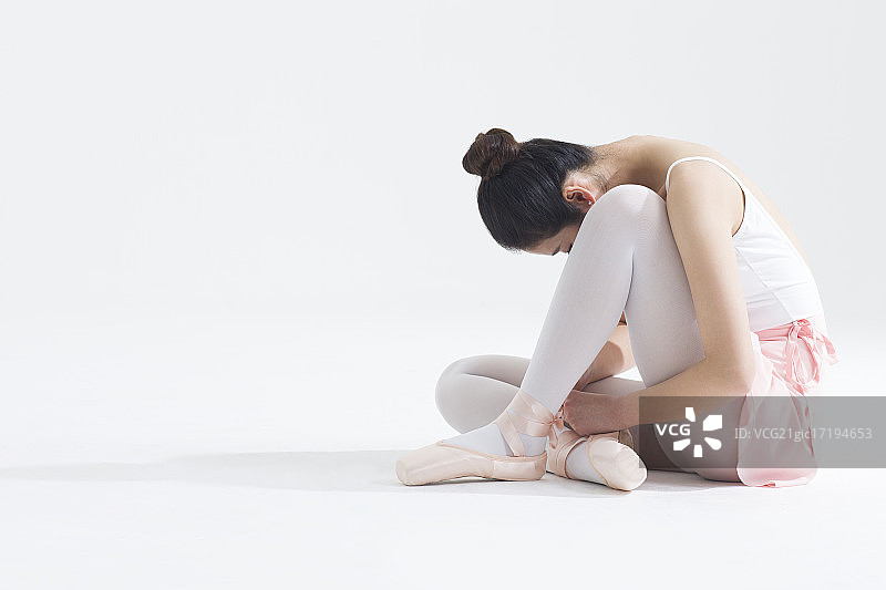 伤心的芭蕾舞演员图片素材