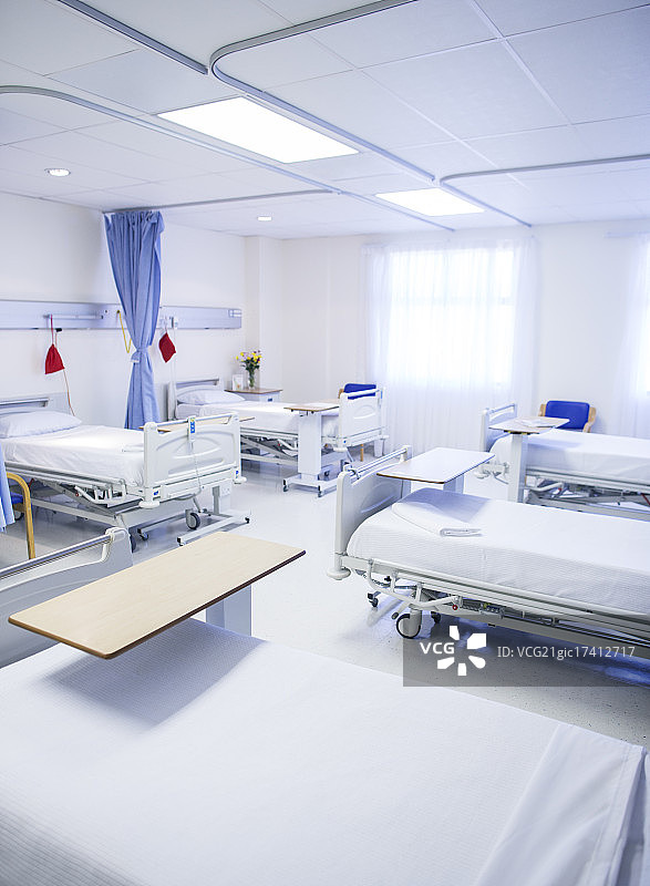 医院病房里的空床位图片素材