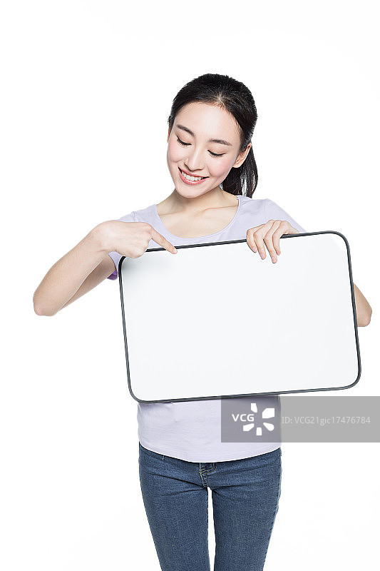 年轻的讲解员图片素材