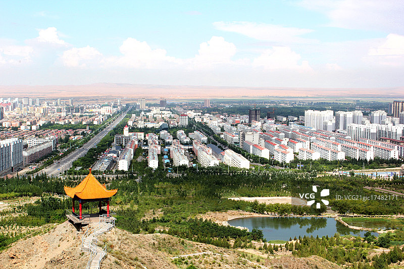 俯瞰城市建筑群图片素材