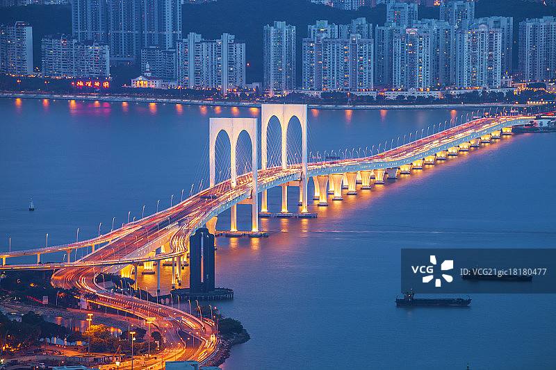 澳门城市夜景图片素材