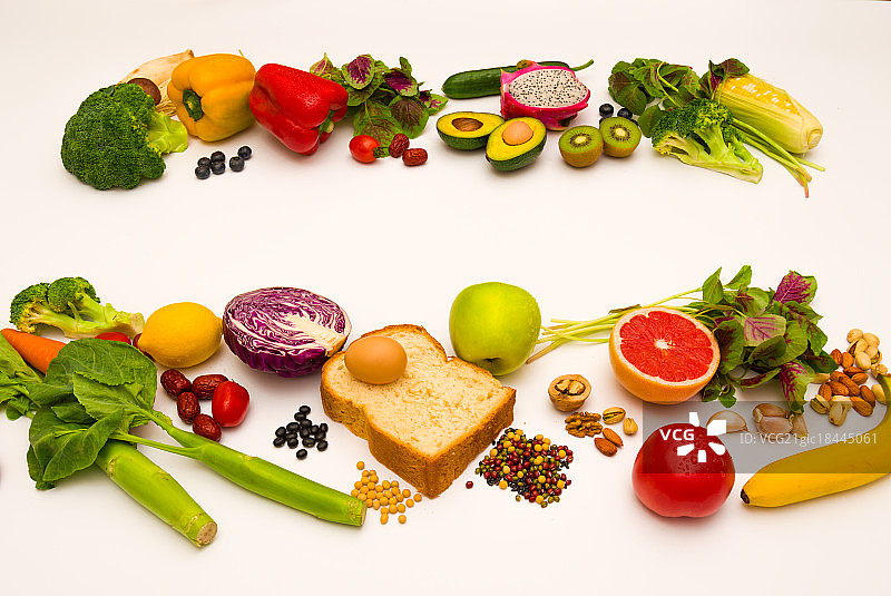 健康新鲜的蔬菜水果图片素材