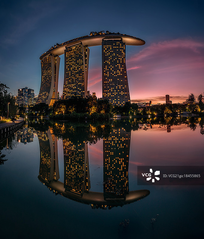 新加坡日落风光图片素材