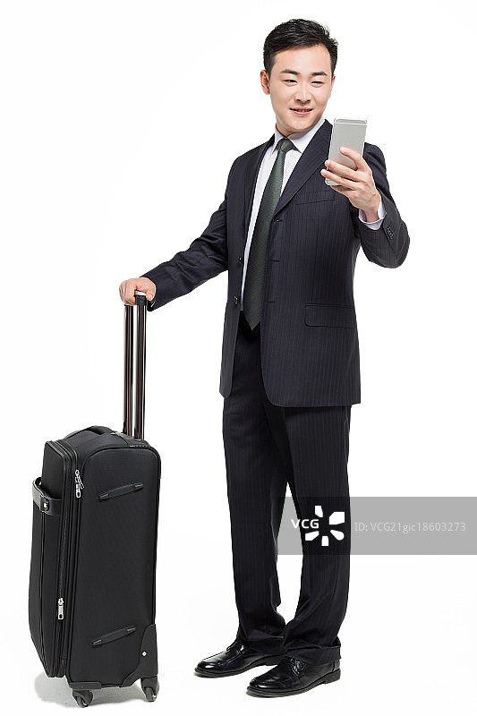 职业经理拿着手机图片素材