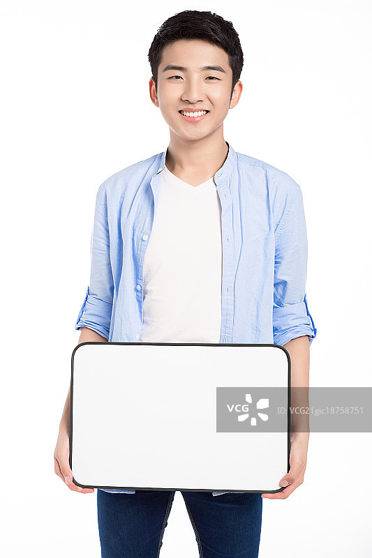 男孩和画板图片素材