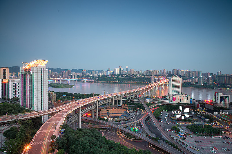 重庆菜园坝大桥夜景图片素材