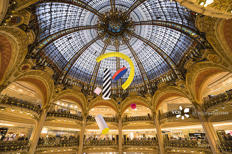 巴黎拉法叶百货公司图片素材