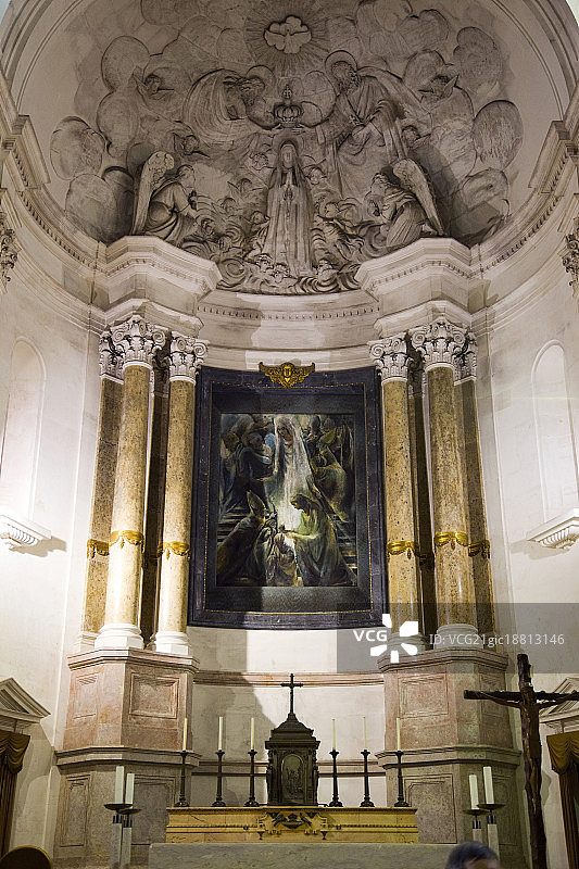 葡萄牙法蒂玛圣地内部。图片素材