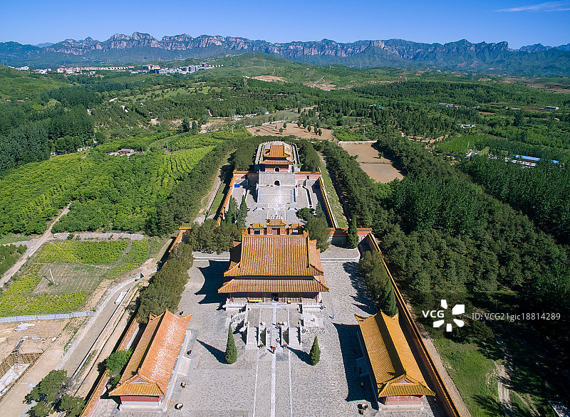 航拍清西陵图片素材