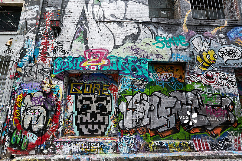 墨尔本涂鸦墙图片素材