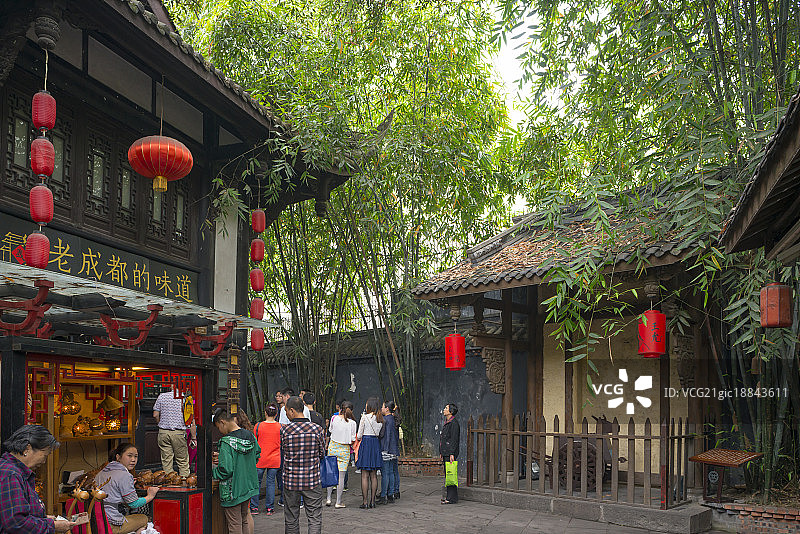 中国四川省成都市锦里古城景色图片素材