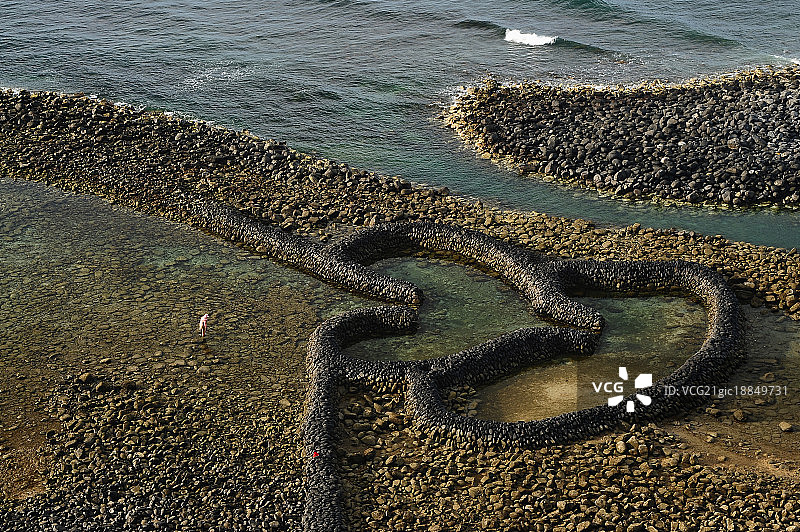 澎湖,台湾,亚洲,七美双心石沪,图片素材