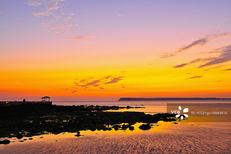 澎湖,台湾,亚洲,日落,海景,西屿落霞,图片素材