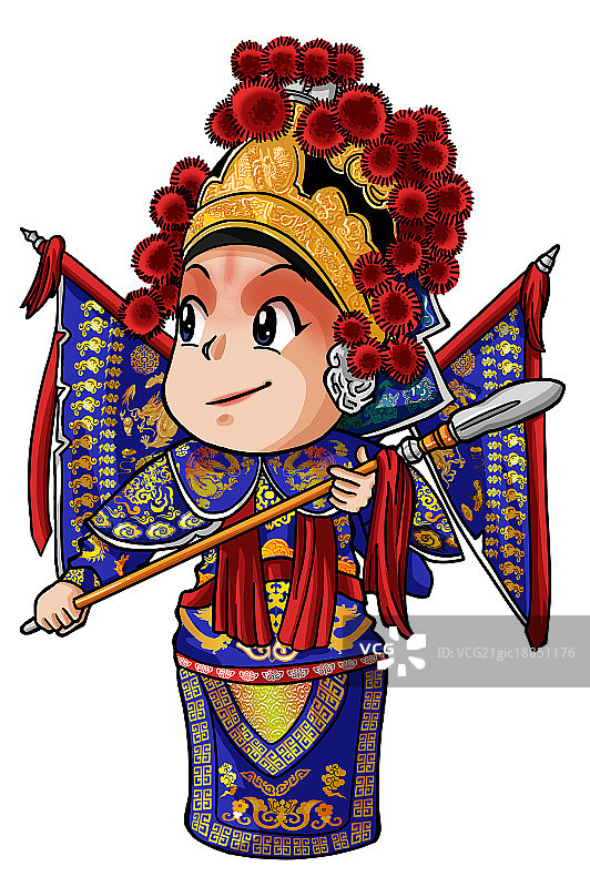 插画,人物,京剧,武生,图片素材