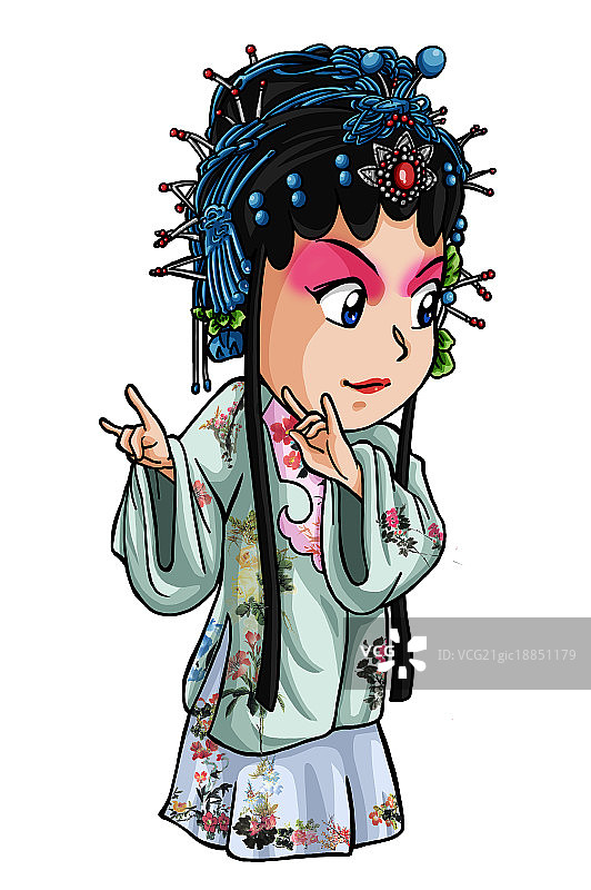 插画,人物,京剧,青衣,图片素材