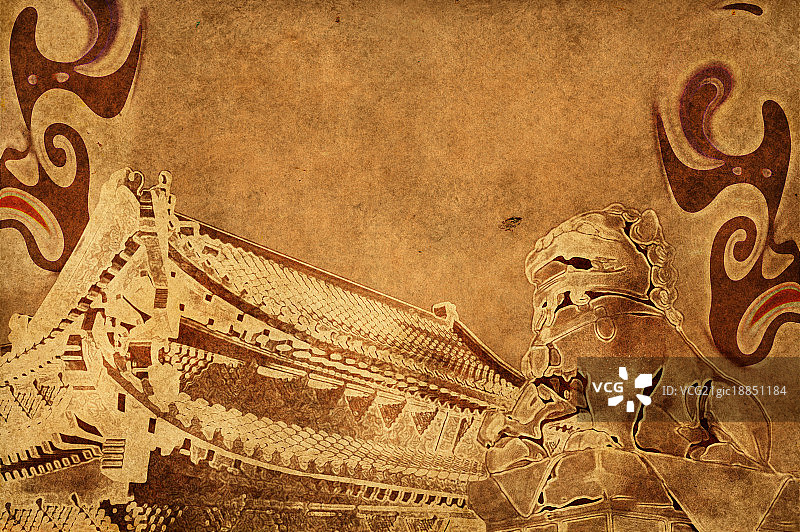 插画,京剧,背景,中式建筑,图片素材