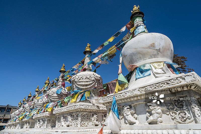 呼和浩特大召寺涅槃塔图片素材