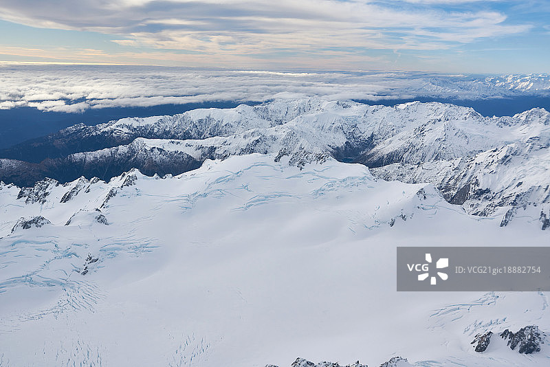 新西兰雪域航拍图片素材