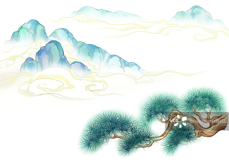 青山侧柏图片素材