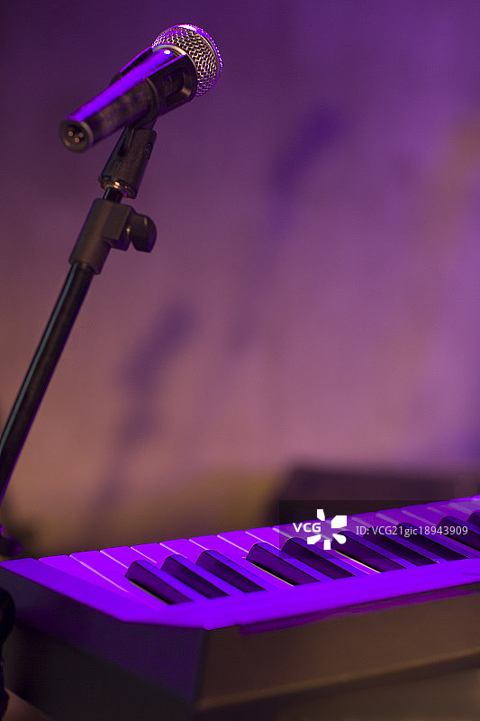 麦克风和电子琴图片素材