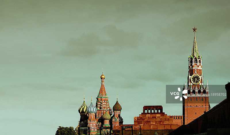 俄罗斯莫斯科红场远眺图片素材