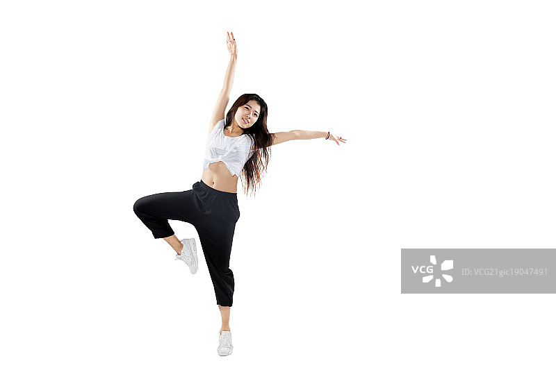 跳舞的年轻女子图片素材