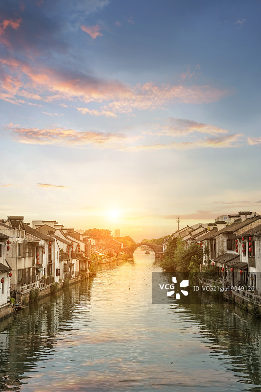 江南古镇与京杭大运河图片素材