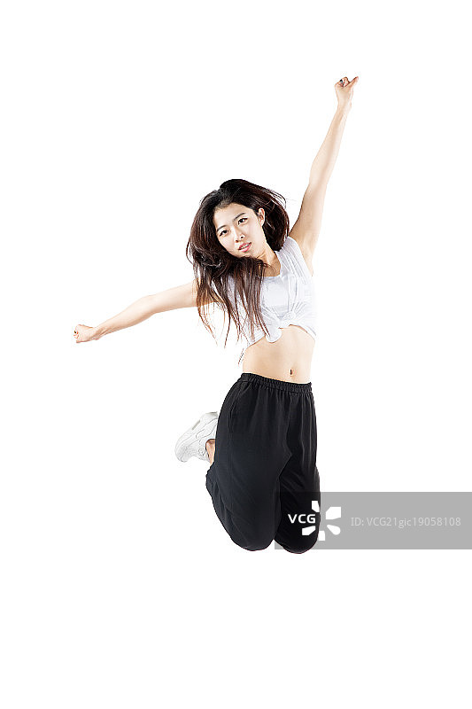 跳舞的年轻女子图片素材