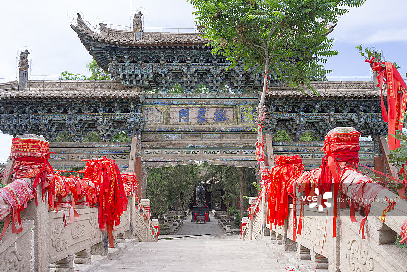 中国甘肃武威文庙孔子像图片素材