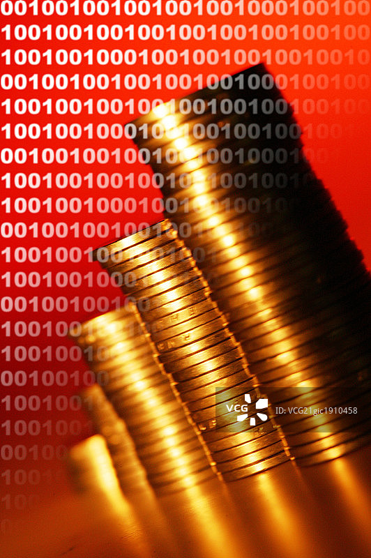 排列整齐的硬币图片素材