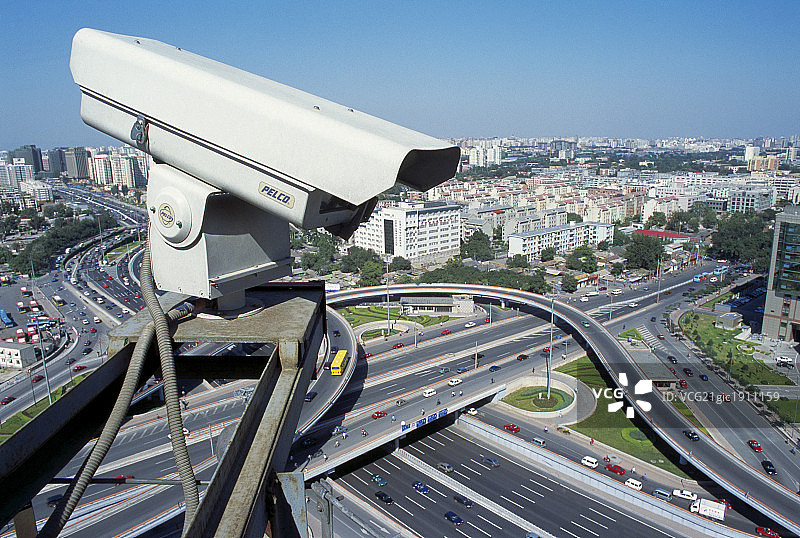 北京立交桥摄像头图片素材