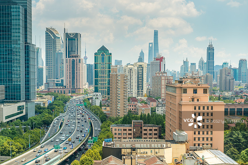 上海城市高架桥图片素材