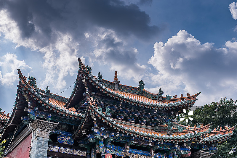 昆明官渡古镇法定寺建筑局部图片素材