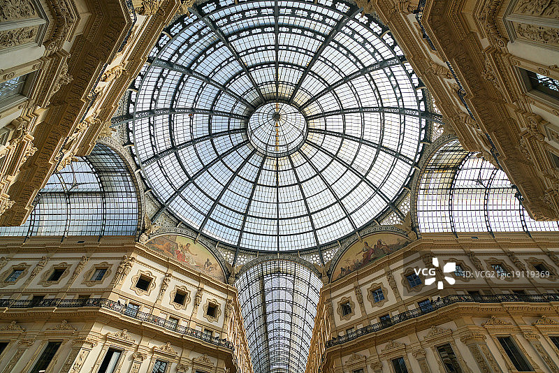 意大利米兰埃马努埃莱二世拱廊图片素材
