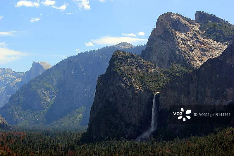 优胜美地新娘面纱瀑布图片素材