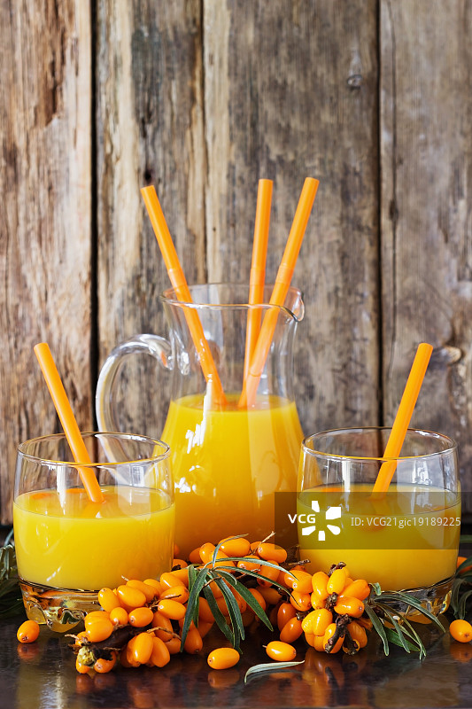 自制沙棘饮品图片素材