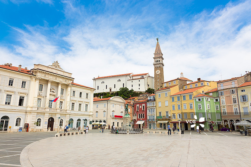 风景如画的斯洛文尼亚皮兰古镇图片素材