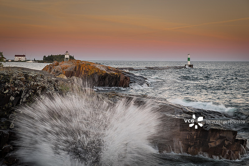 苏必利尔湖岸图片素材