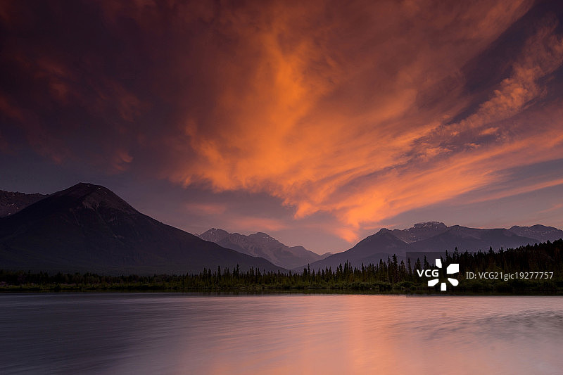 朱砂湖日落图片素材