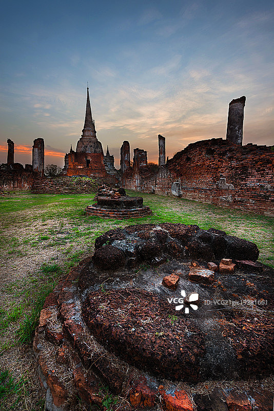 阿瑜陀耶的日落图片素材