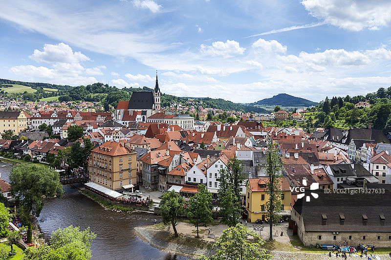 克鲁姆洛夫的历史悠久的城堡图片素材