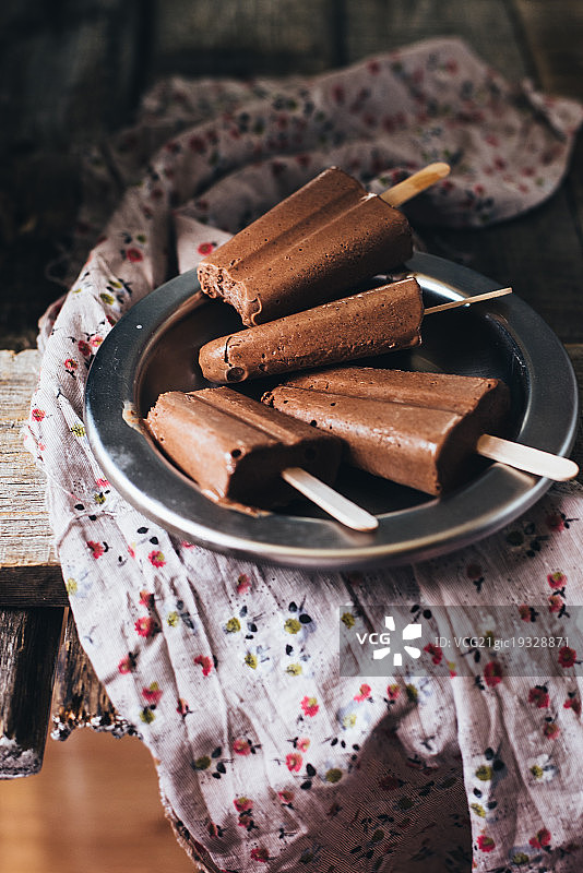 巧克力香蕉冰棒图片素材