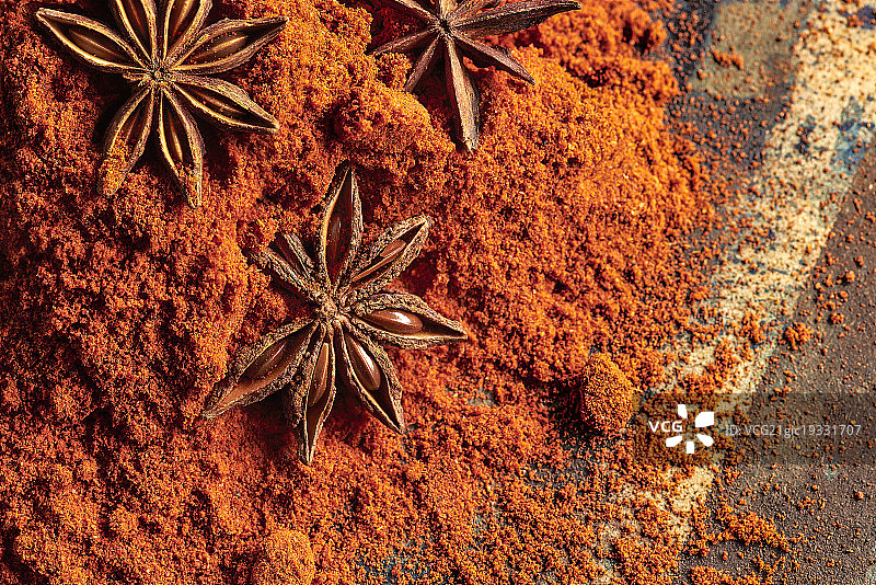 茴香和辣椒粉图片素材
