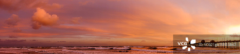 亨廷顿海滩日落图片素材