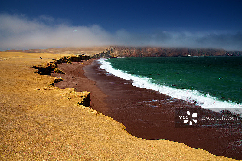 日落时的海滩对天景色图片素材